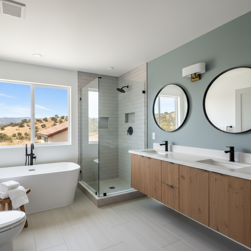 Completed bathroom modernization work at a residential property in Simi Valley, CA