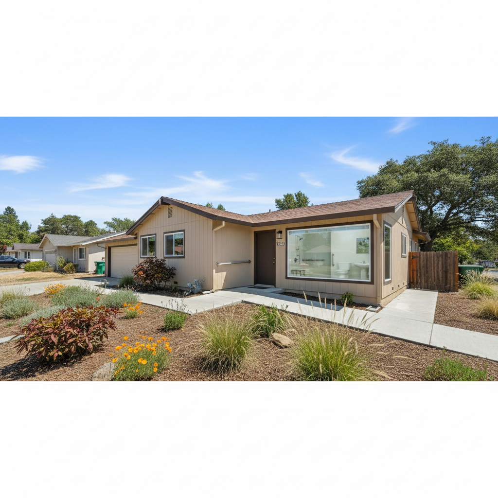 Completed handicap accessible bathrooms work at a residential property in Fair Oaks, CA