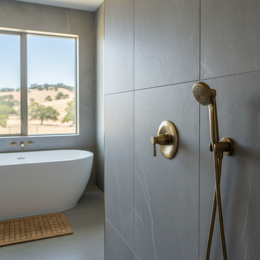 Completed bathroom remodel work at a residential property in Fair Oaks, CA