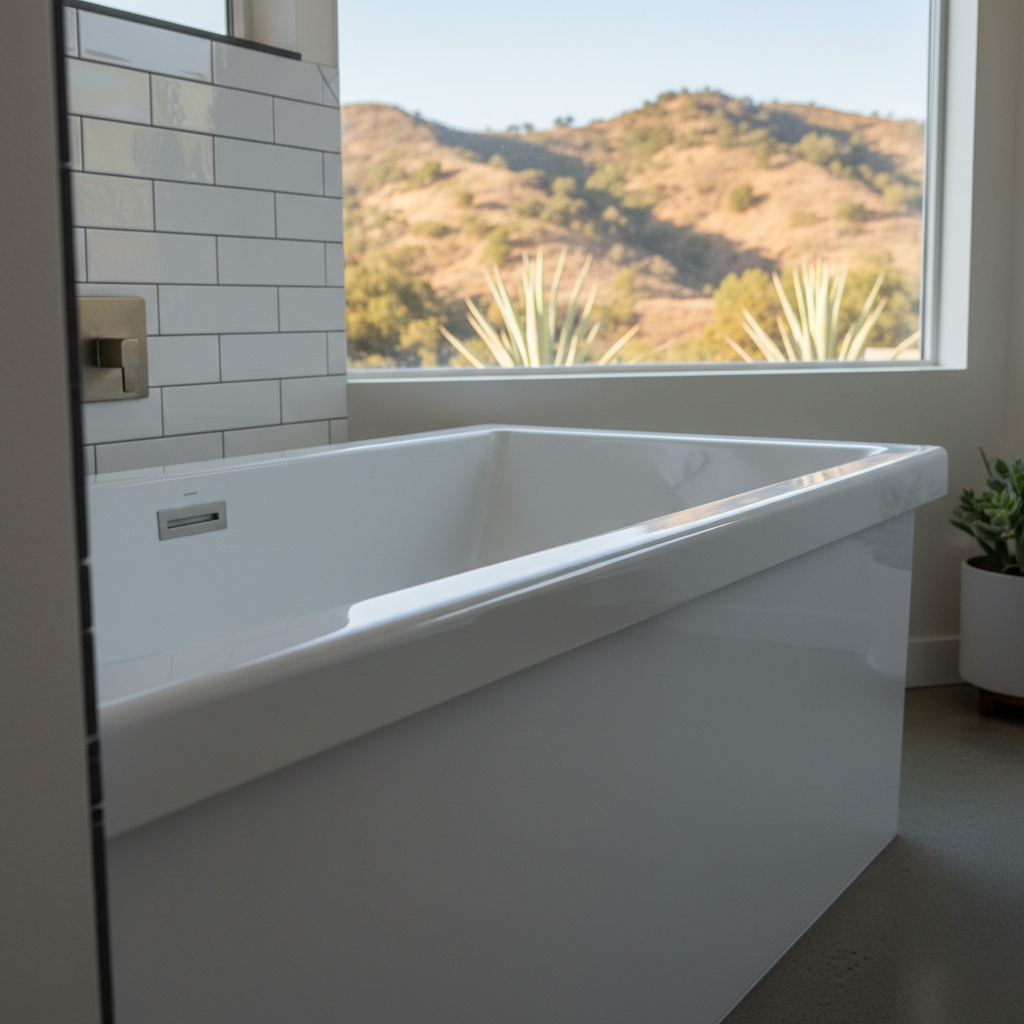 Completed bathtub replacement work at a residential property in West Hills, CA