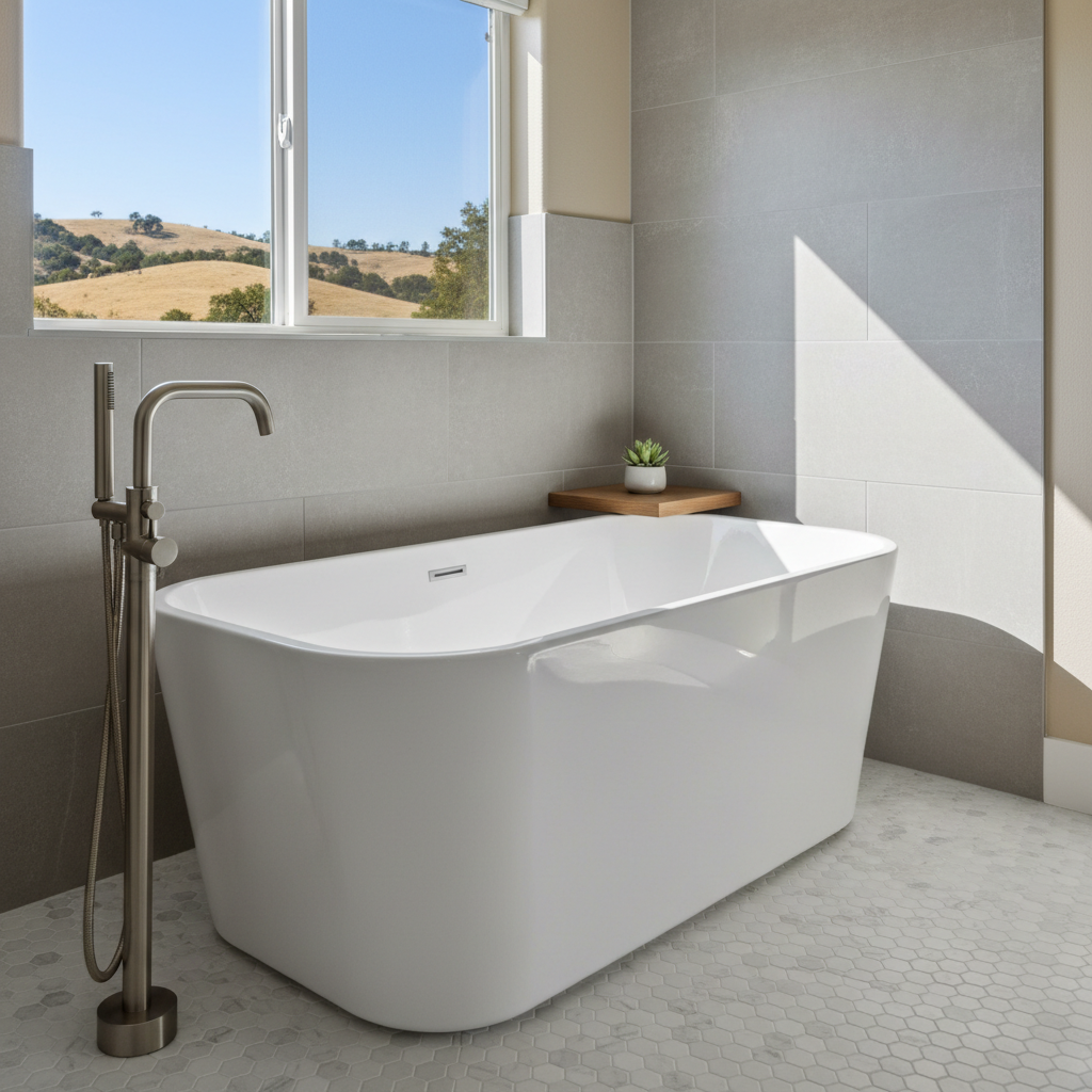 Completed bathtub replacement work at a residential property in El Dorado Hills, CA