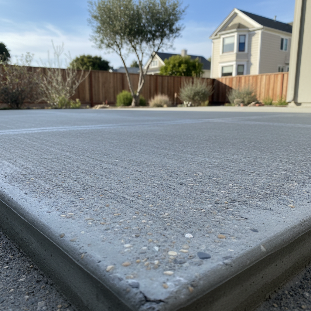 Completed concrete installation work at a residential property in San Francisco, CA