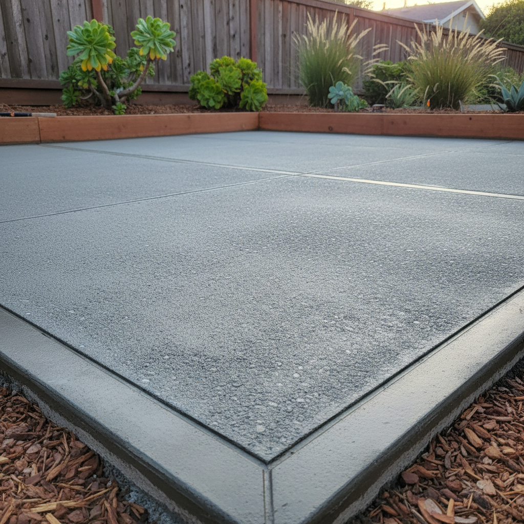 Completed concrete installation work at a residential property in San Francisco, CA