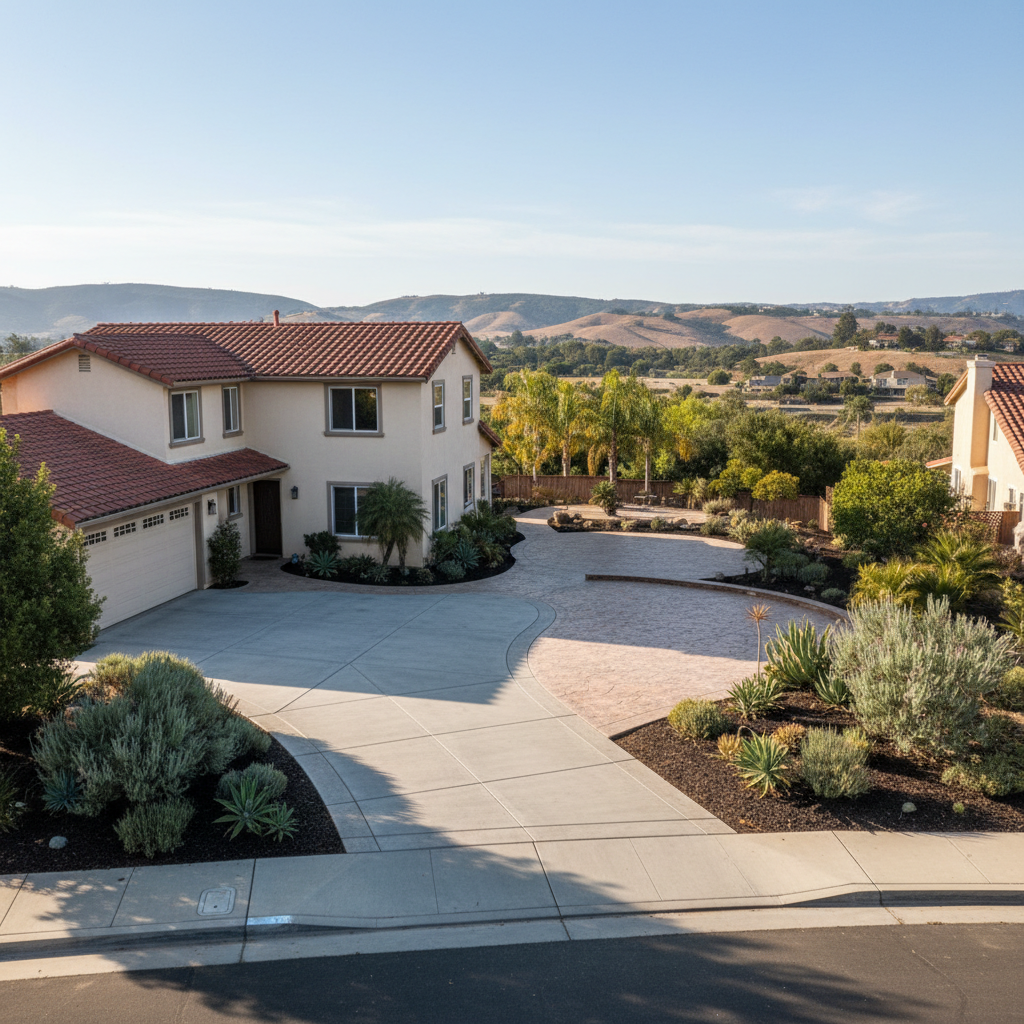 Completed concrete repair work at a residential property in Ventura, CA