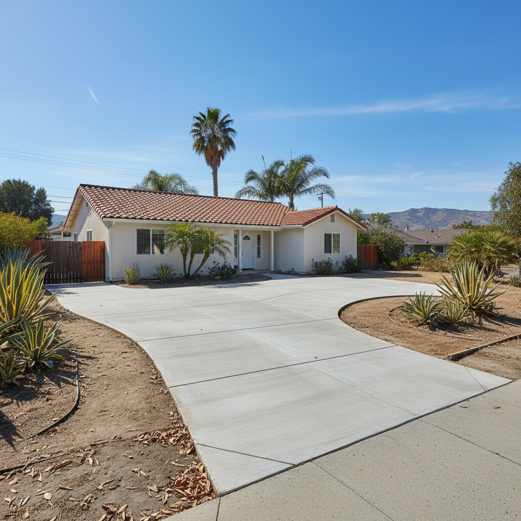 Completed concrete repair work at a residential property in Ventura, CA