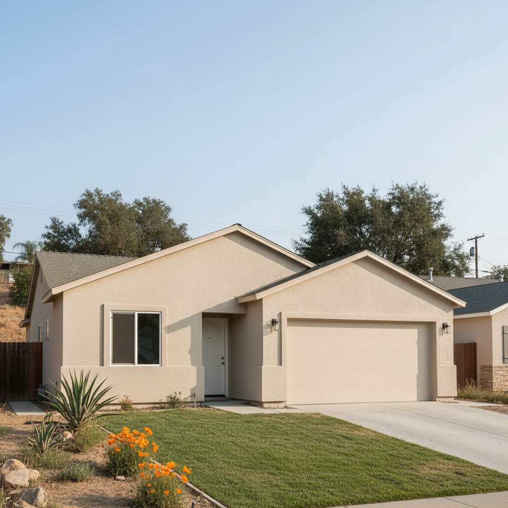 Completed eifs installation work at a residential property in Glendale, CA