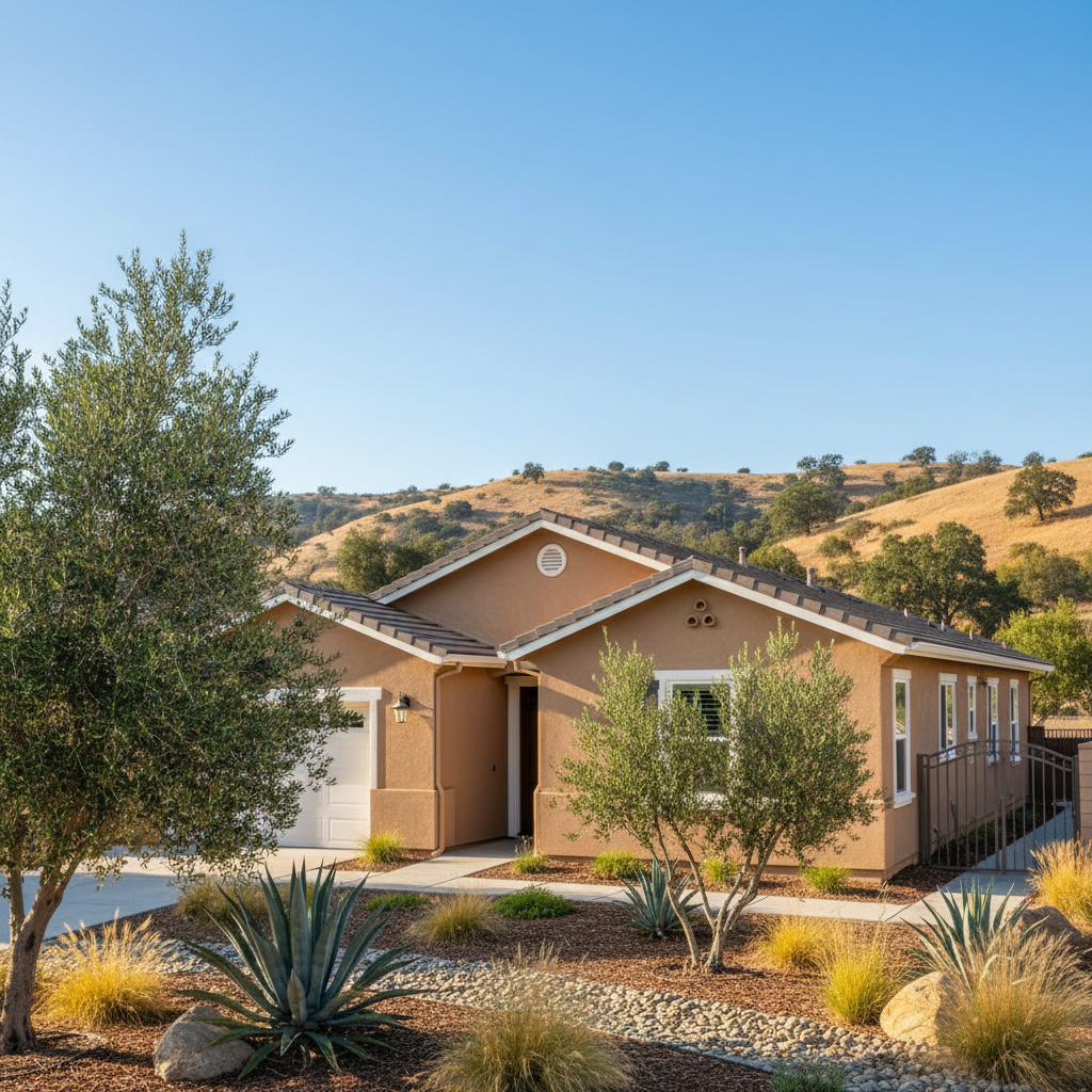 Completed stucco painting work at a residential property in Temecula, CA