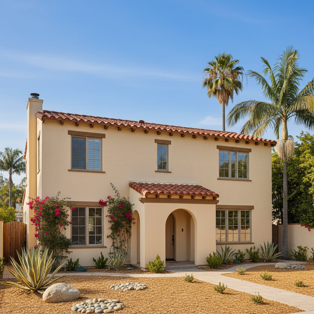 Completed stucco removal work at a residential property in North Hollywood, CA