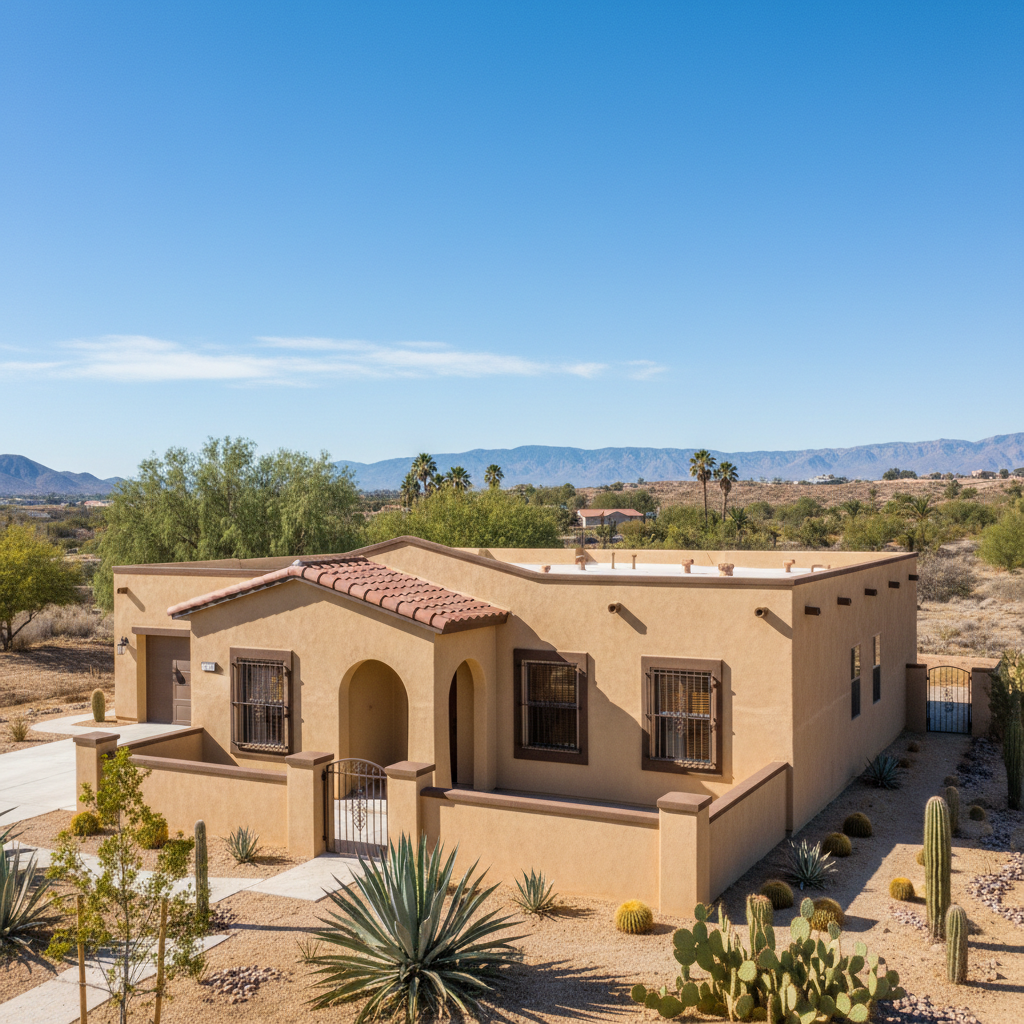 Completed residential stucco work at a residential property in Victorville, CA