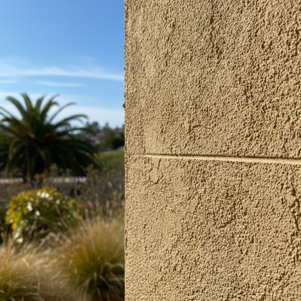 Completed stucco installation work at a residential property in San Diego, CA
