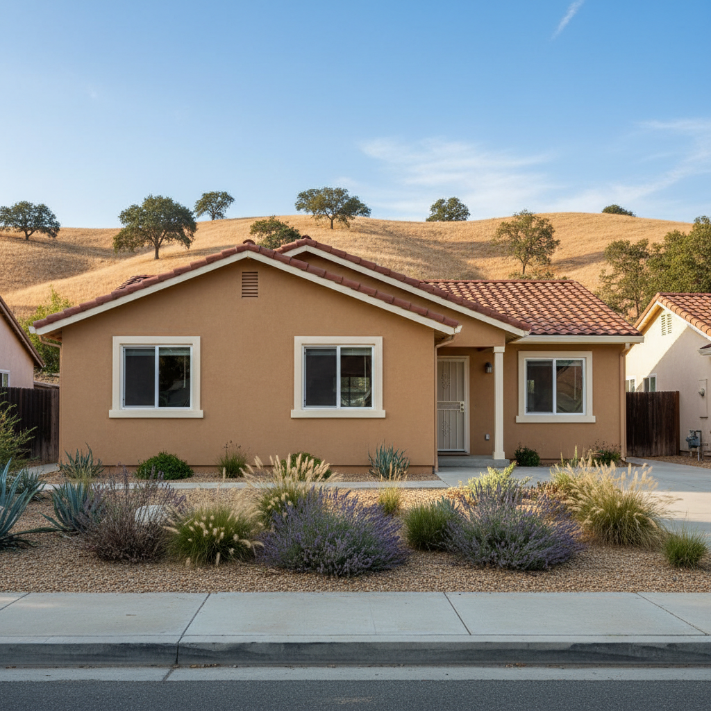 Completed stucco replacement work at a residential property in Pittsburg, CA