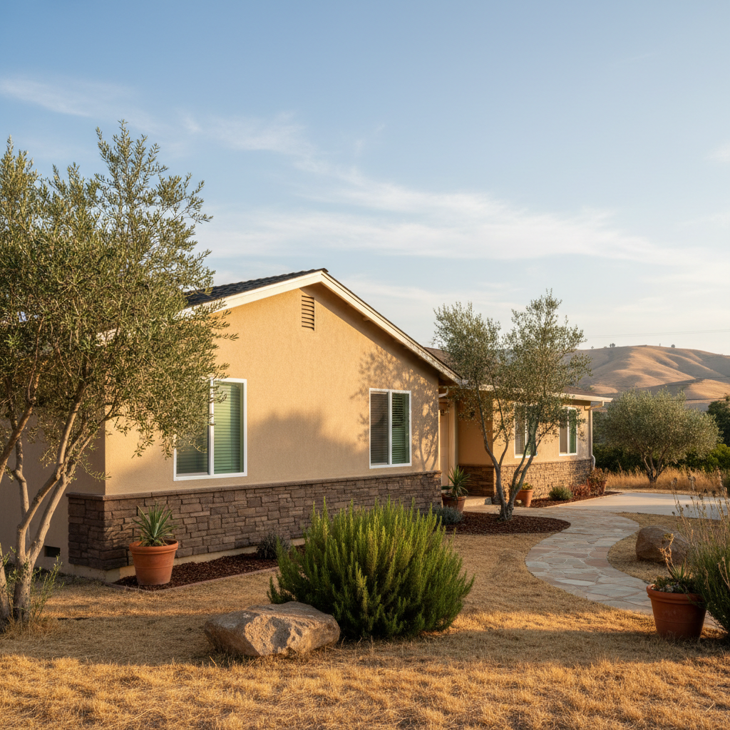 Completed stucco replacement work at a residential property in Pittsburg, CA