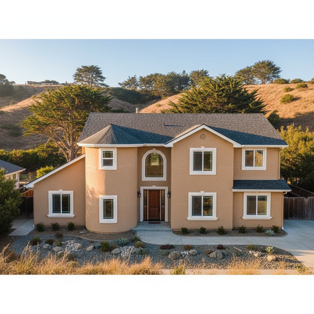 Completed eifs installation work at a residential property in Pacifica, CA