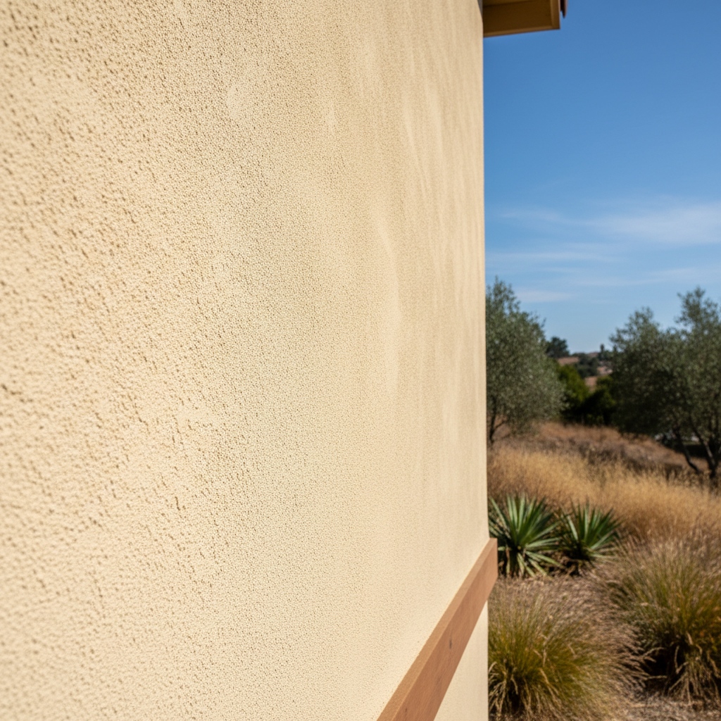 Completed stucco installation work at a residential property in Los Gatos, CA