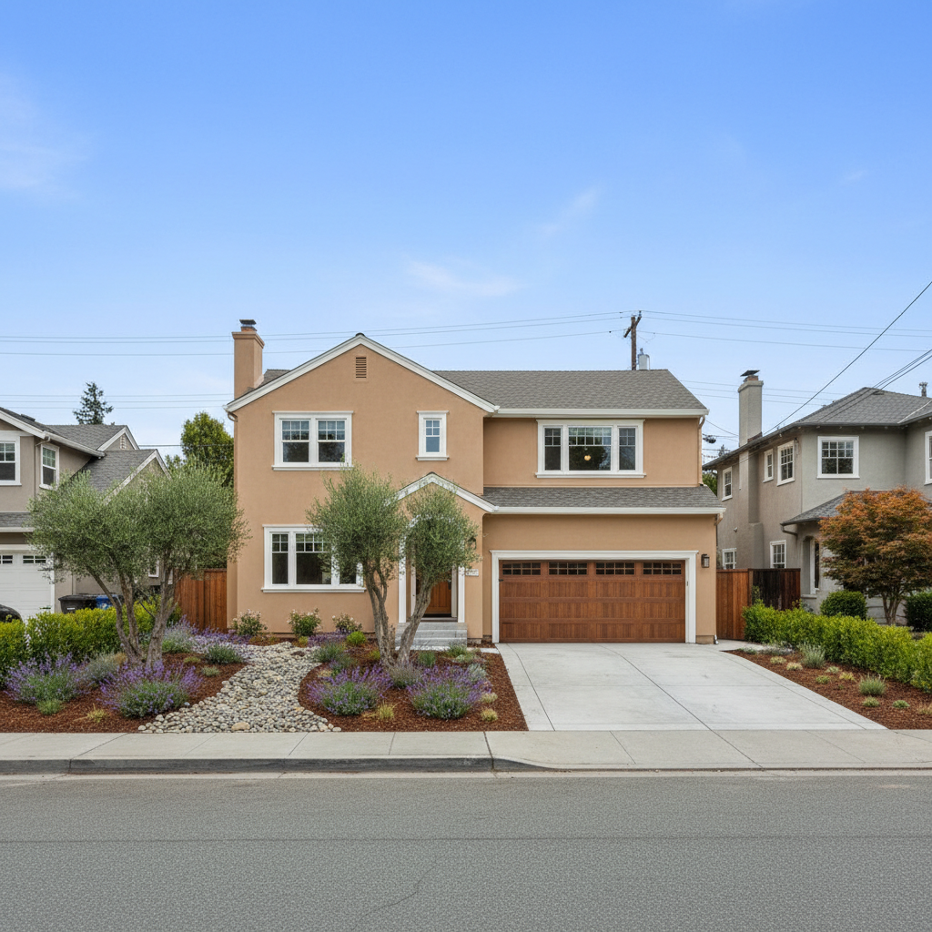 Completed stucco redashing work at a residential property in Burlingame, CA