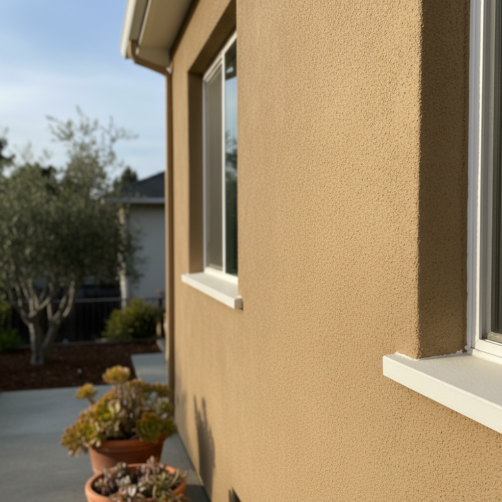 Completed stucco redashing work at a residential property in Burlingame, CA