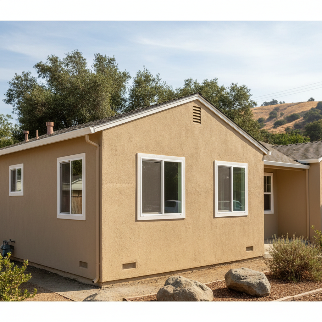 Completed eifs installation work at a residential property in Hayward, CA