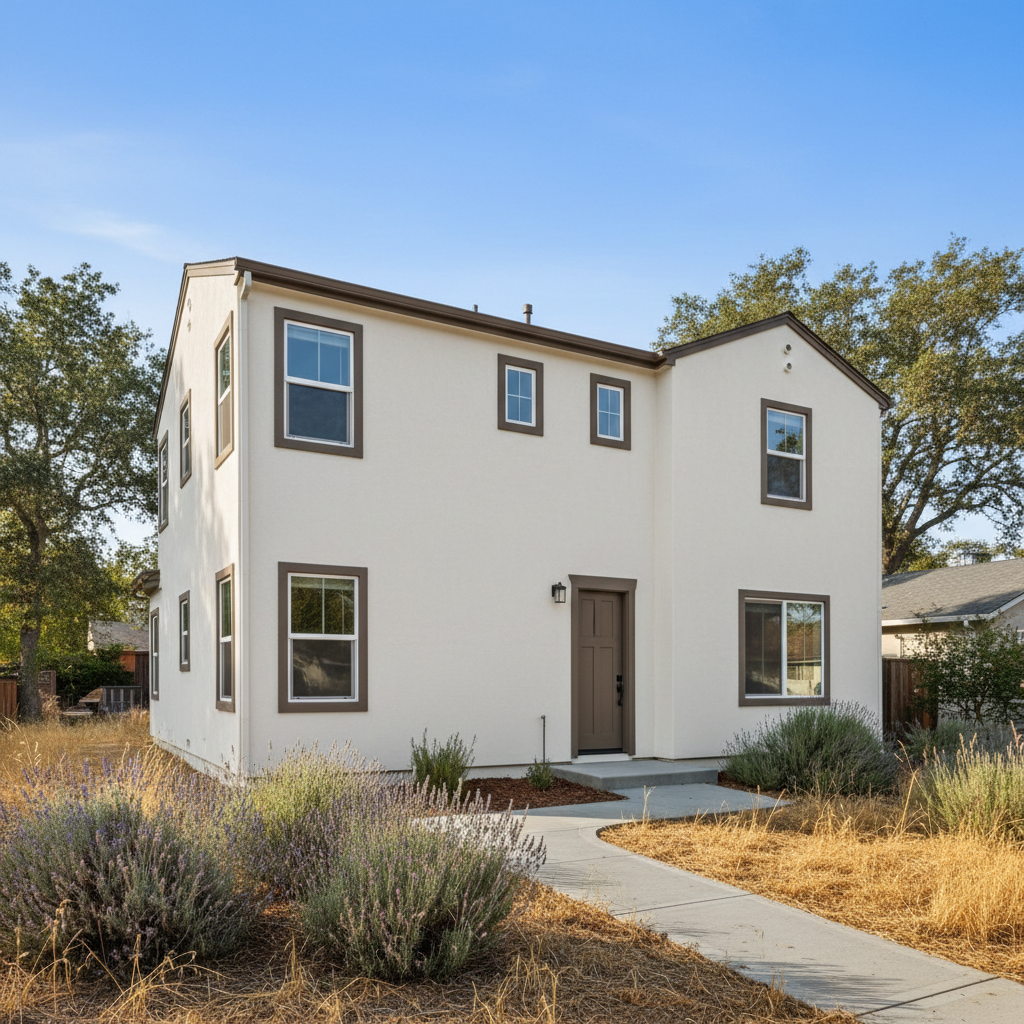 Completed stucco replacement work at a residential property in Richmond, CA