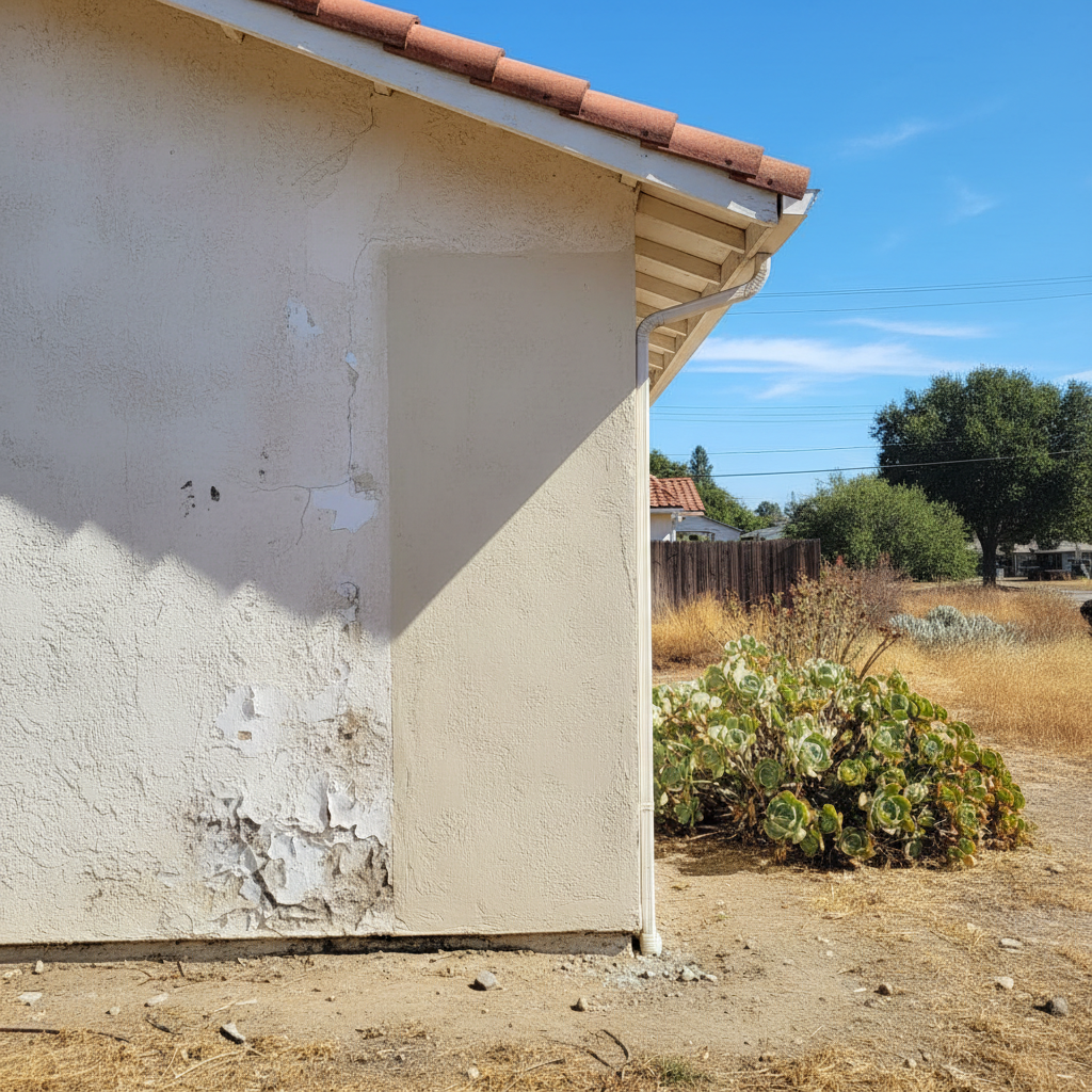 Completed stucco repair work at a residential property in Salinas, CA