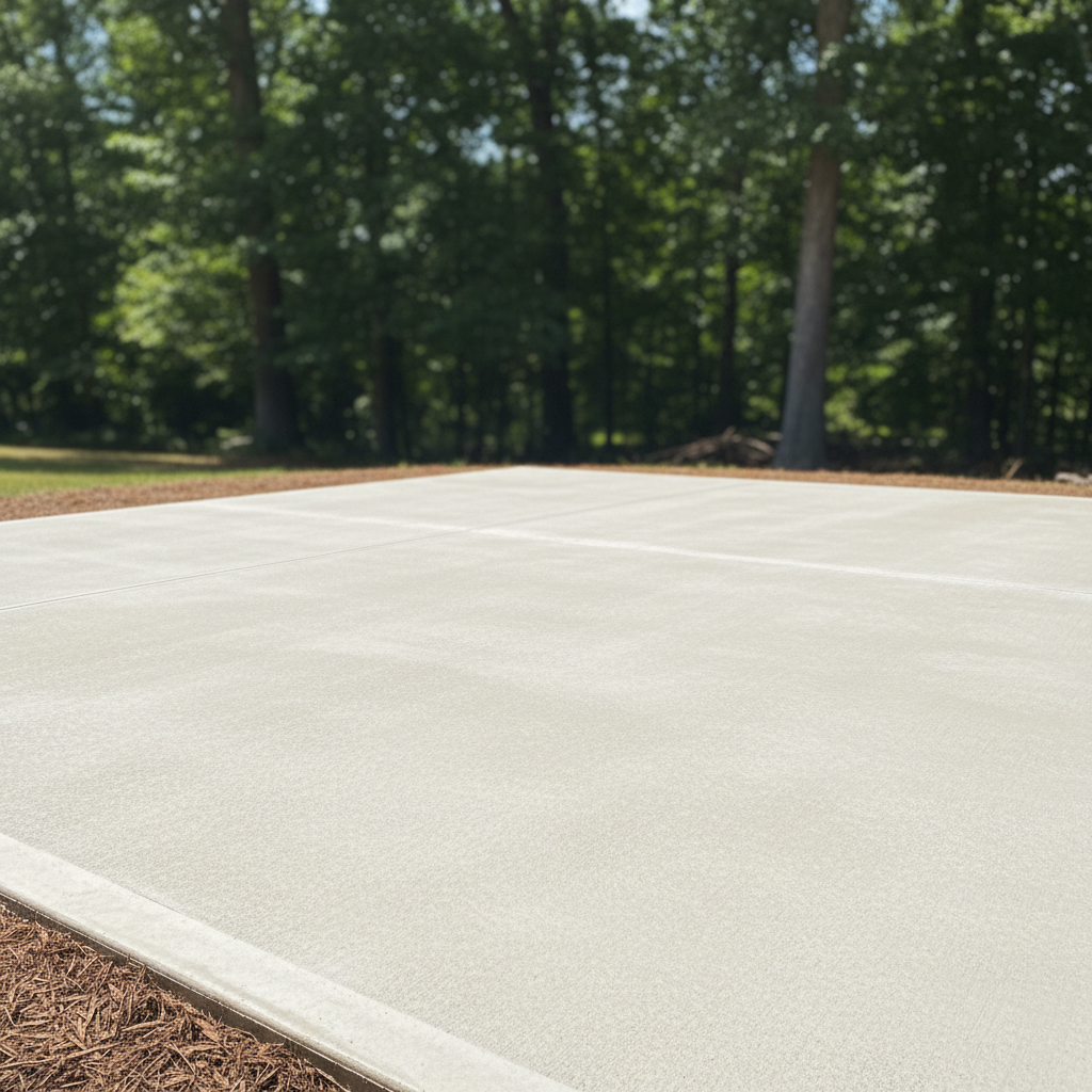 Completed concrete patios work at a residential property in Jesup, GA