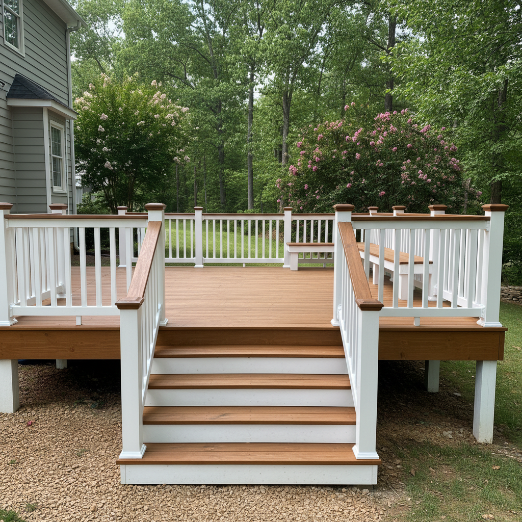 Completed deck painting & staining work at a residential property in Ringgold, GA