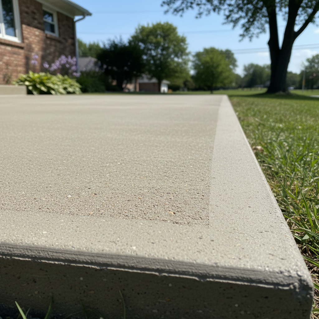 Completed concrete patios work at a residential property in Elgin, IL