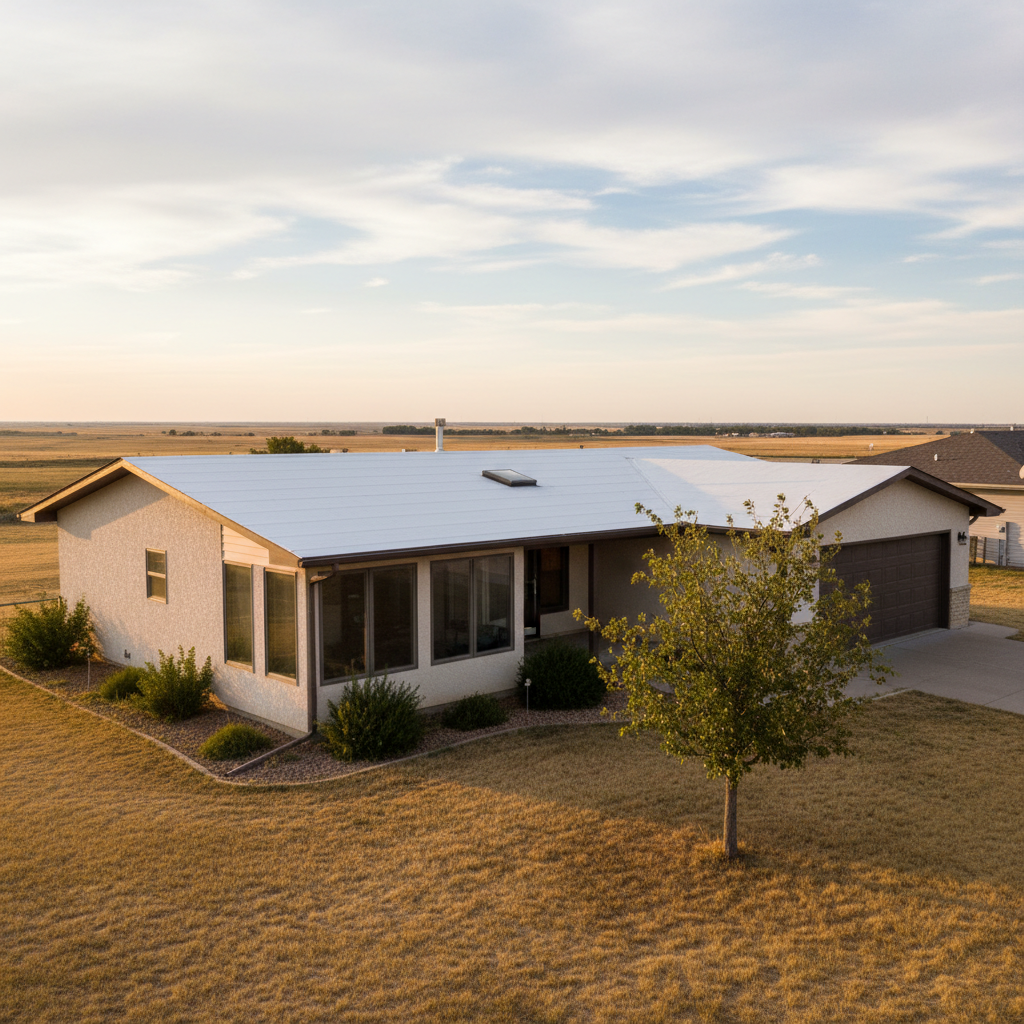 Completed commercial tpo roofing work at a residential property in Garden City, KS