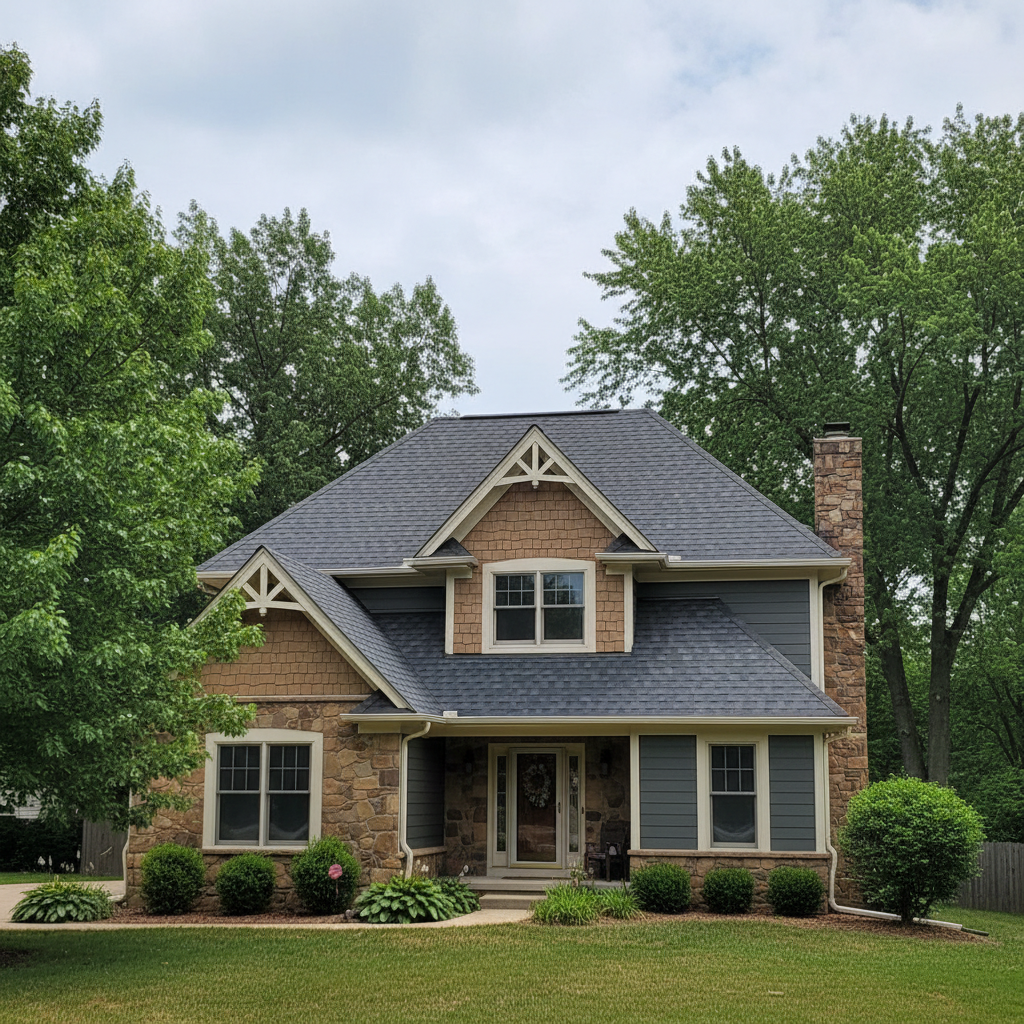 Completed new construction roofing work at a residential property in Leavenworth, KS