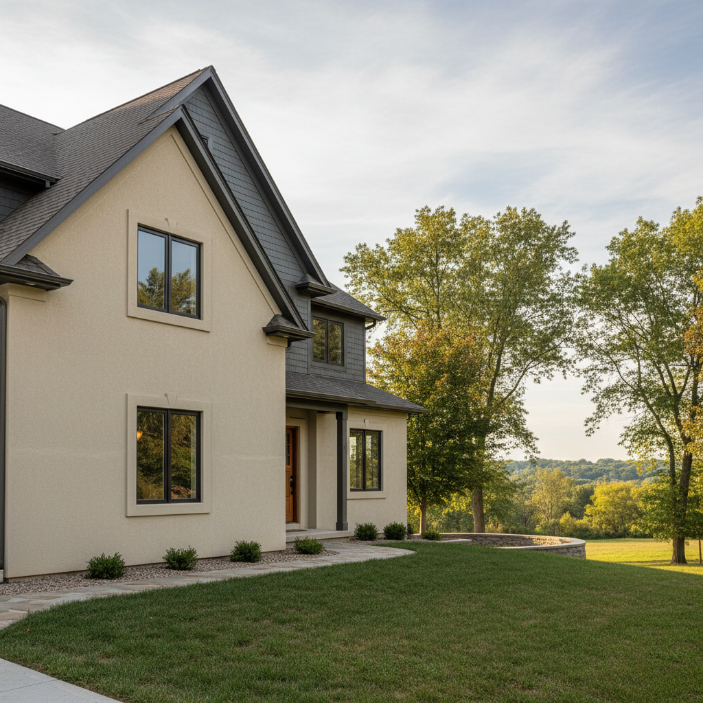 Completed commercial stucco work at a residential property in Topeka, KS