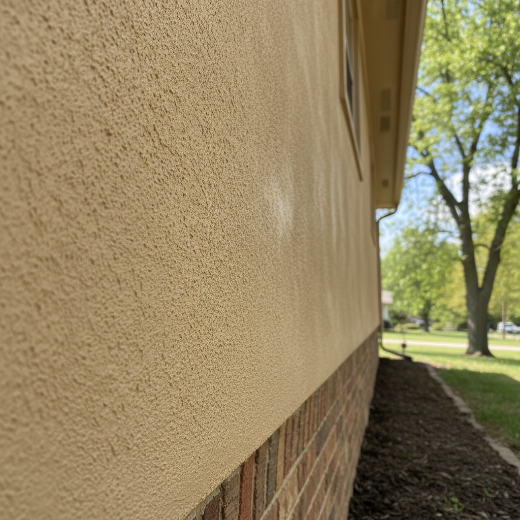 Completed stucco removal work at a residential property in Topeka, KS