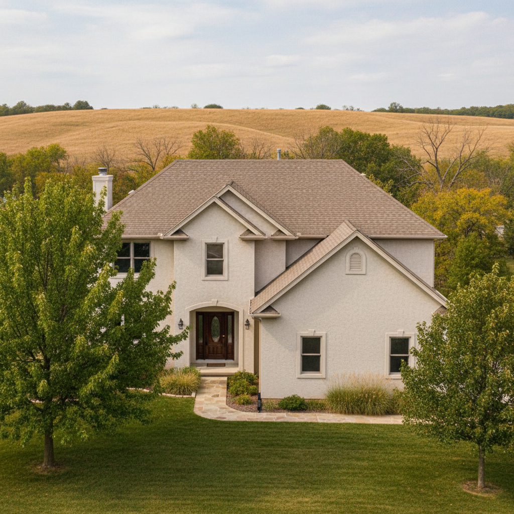 Completed commercial stucco work at a residential property in Topeka, KS