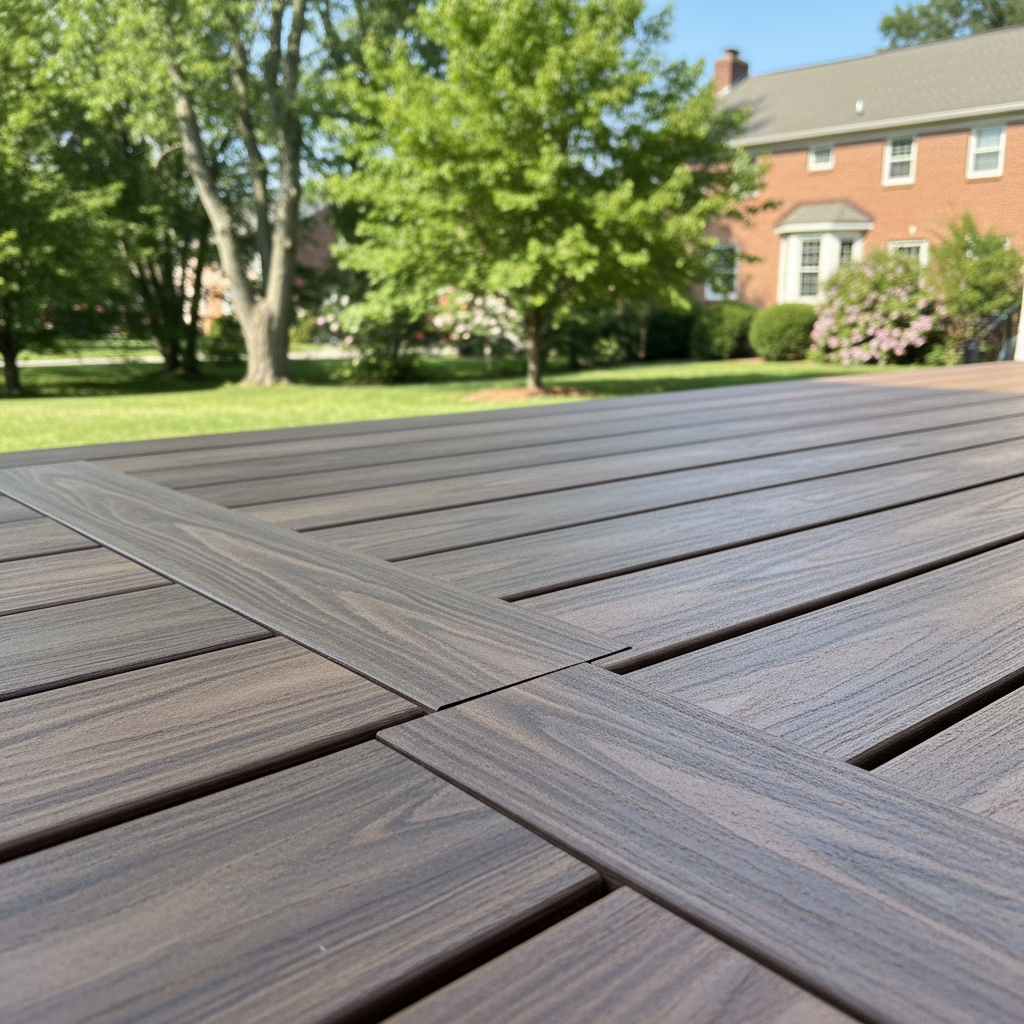 Completed composite decks work at a residential property in Brooklyn, MD