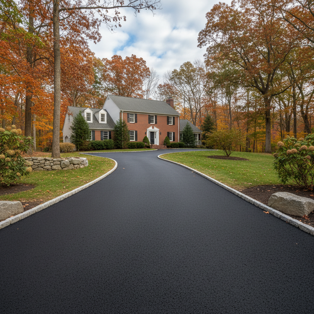 Completed residential asphalt work at a residential property in Lynn, MA