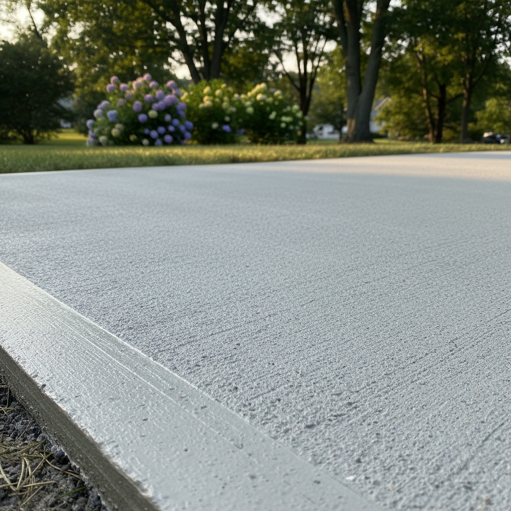 Completed concrete patios work at a residential property in Worcester, MA