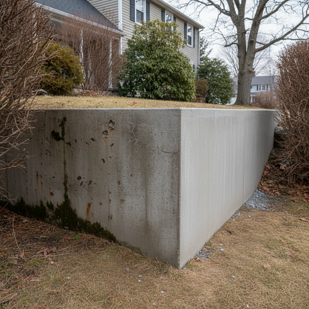 Completed concrete foundations work at a residential property in Worcester, MA