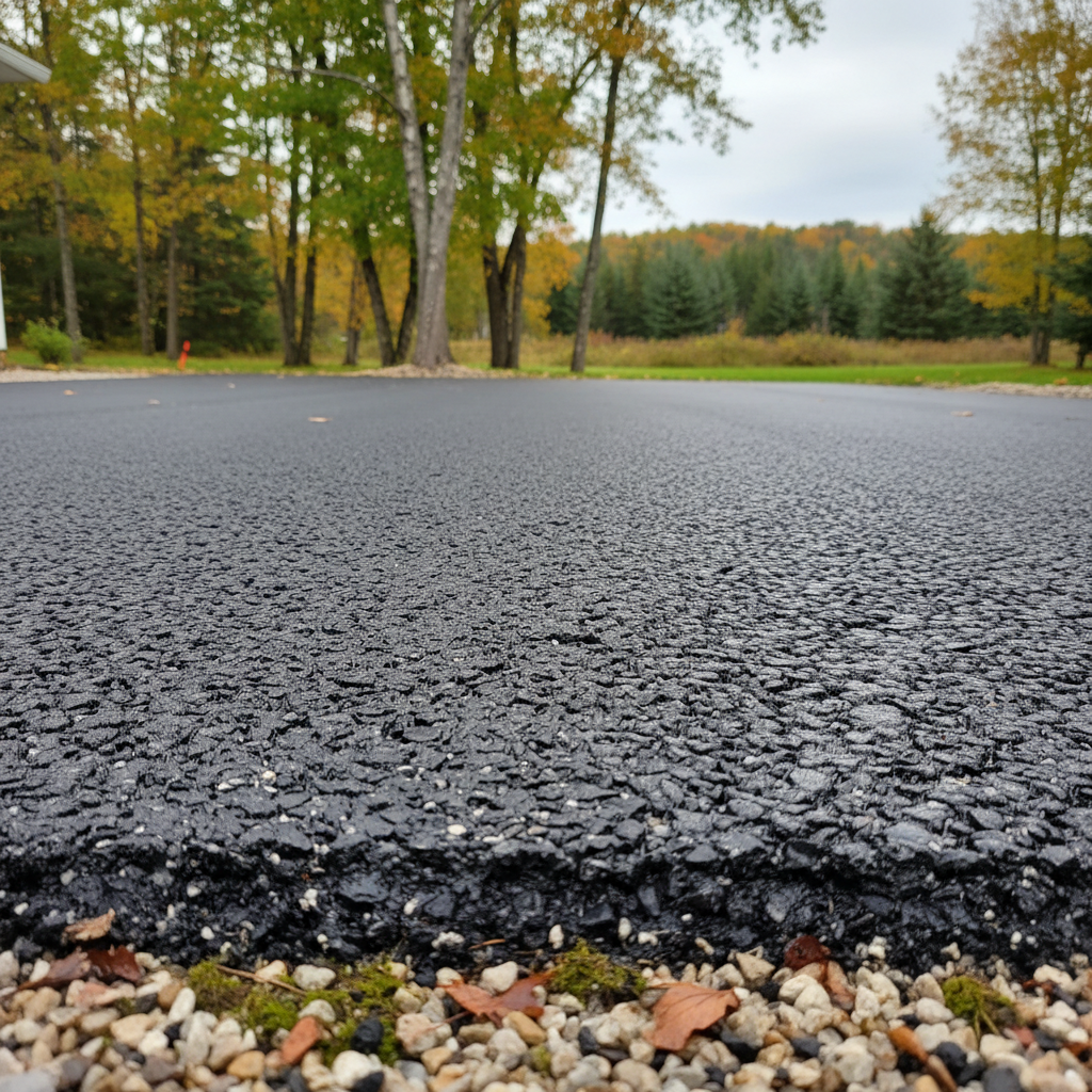 Completed driveway paving work at a residential property in Duluth, MN