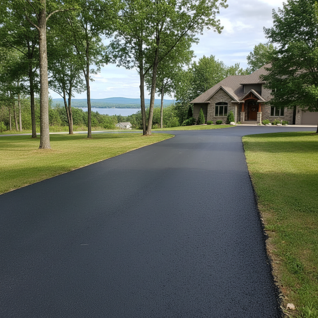 Completed asphalt sealcoating work at a residential property in Duluth, MN