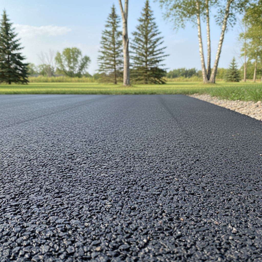Completed parking lot paving work at a residential property in Duluth, MN