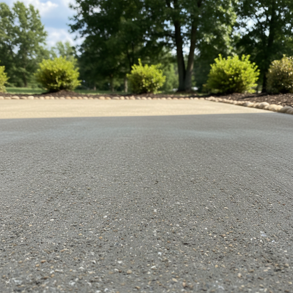 Completed concrete patios work at a residential property in Olive Branch, MS