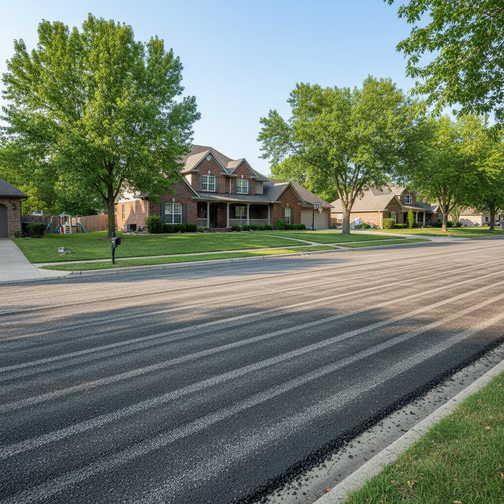 Completed asphalt milling work at a residential property in Springfield, MO