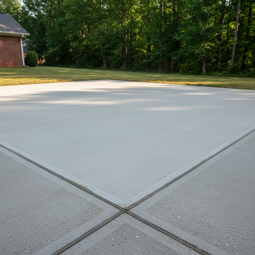 Completed concrete repair work at a residential property in Olive Branch, MS