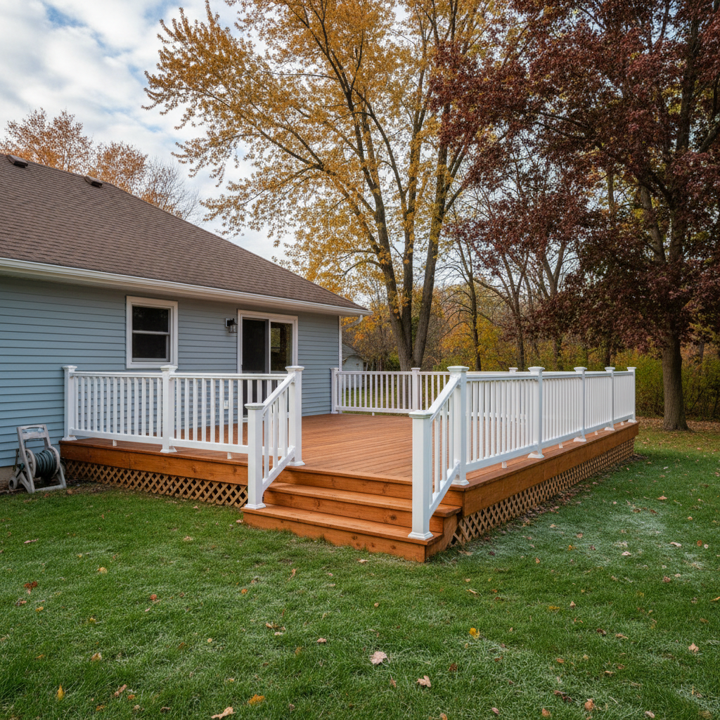 Completed deck painting & staining work at a residential property in St Paul, MN