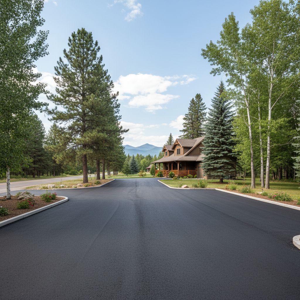 Completed commercial asphalt work at a residential property in Missoula, MT