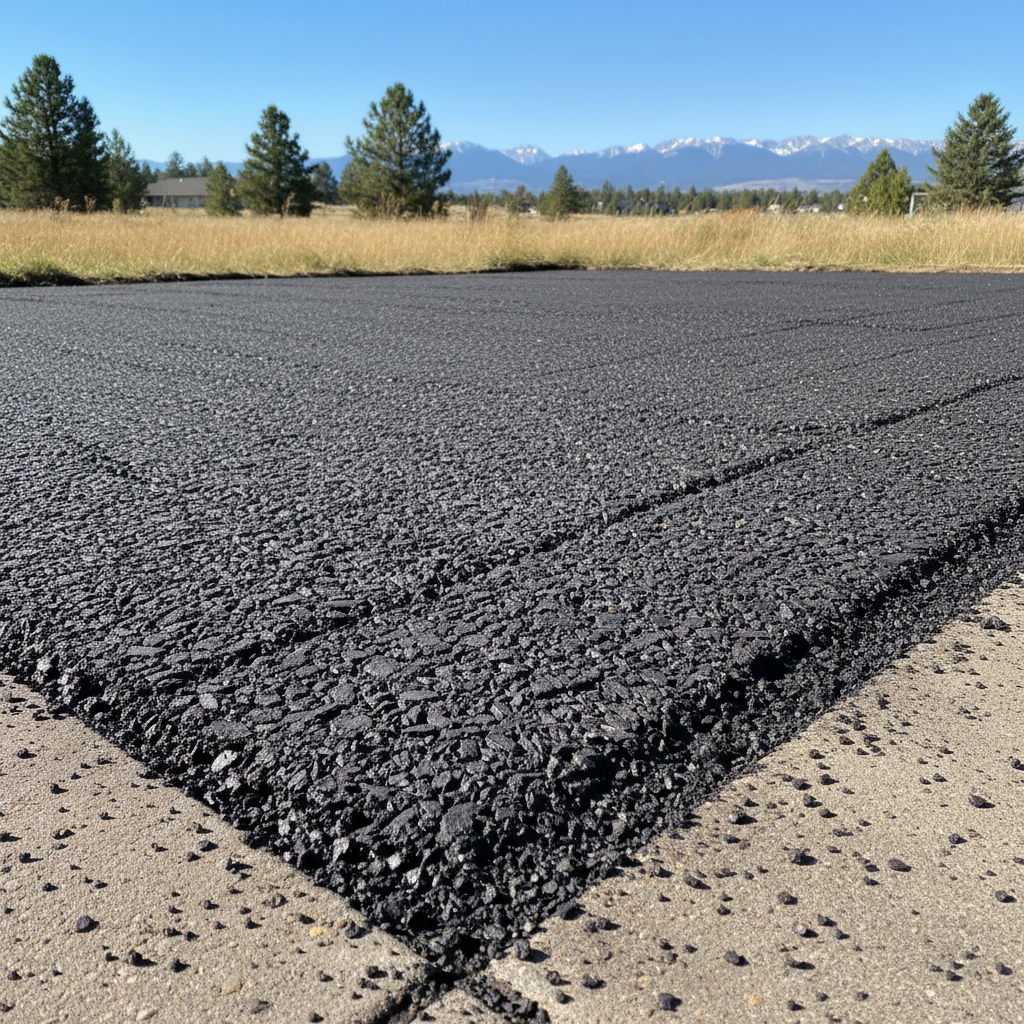 Completed asphalt milling work at a residential property in Missoula, MT