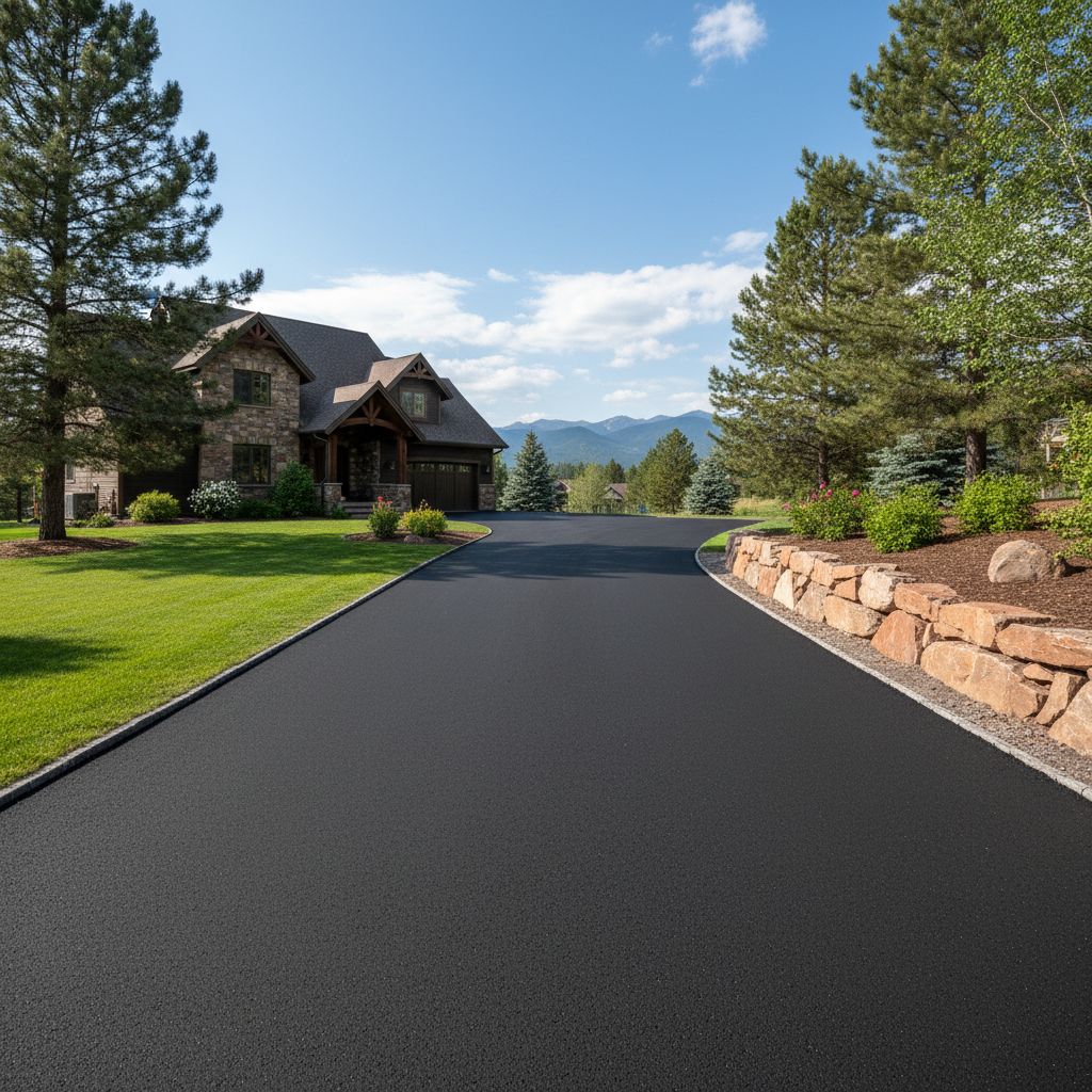 Completed residential asphalt work at a residential property in Missoula, MT