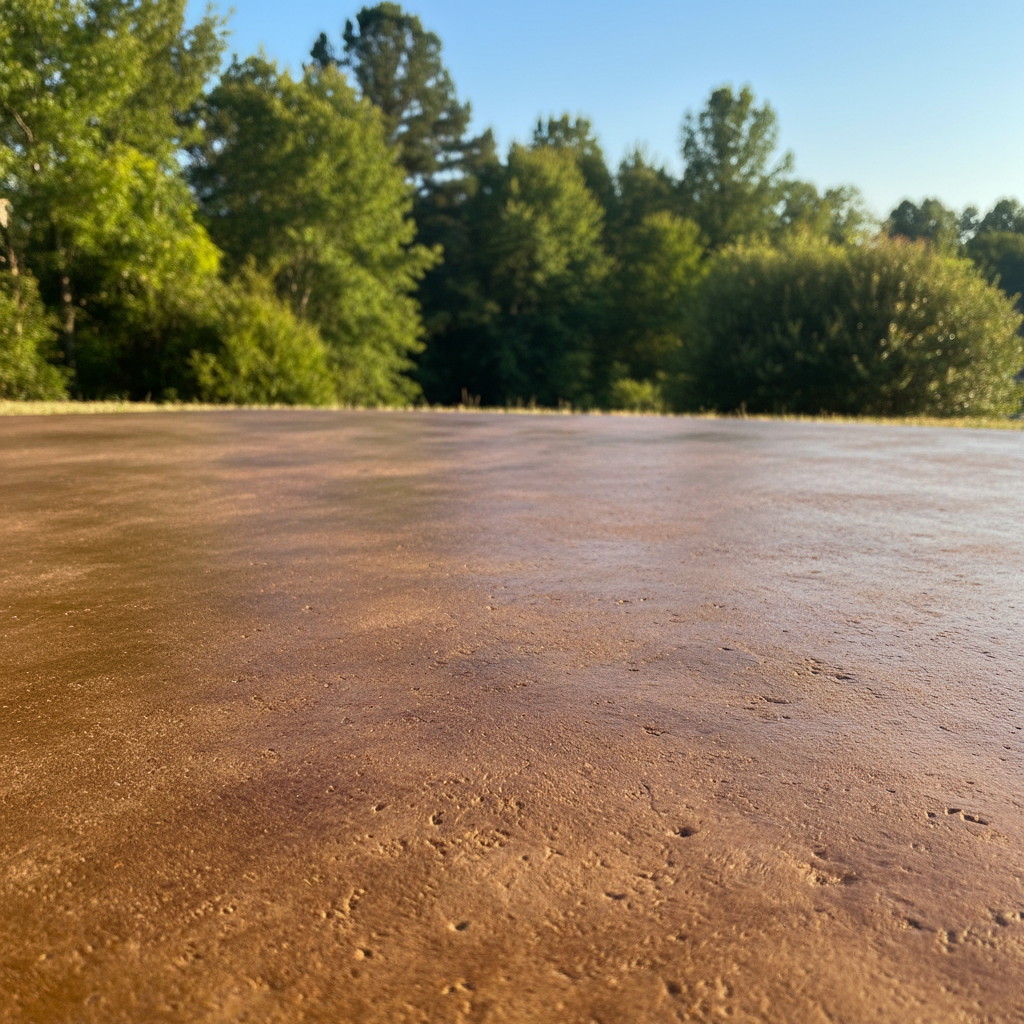 Completed concrete staining work at a residential property in Olive Branch, MS