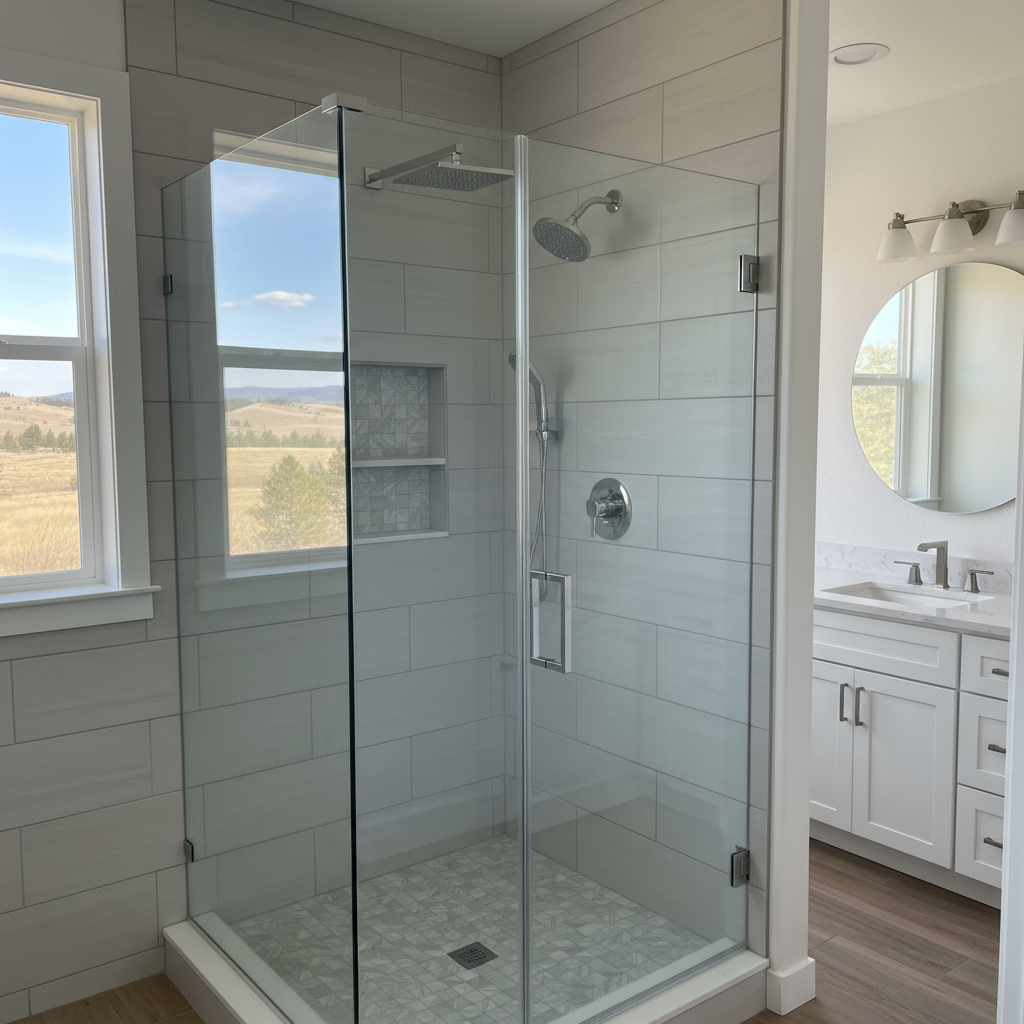 Completed shower replacement work at a residential property in Great Falls, MT