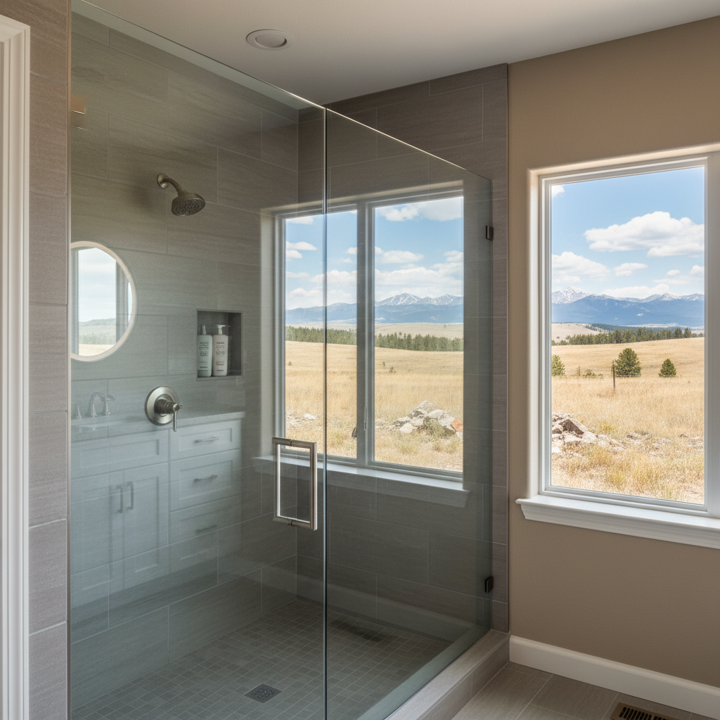Completed shower replacement work at a residential property in Great Falls, MT