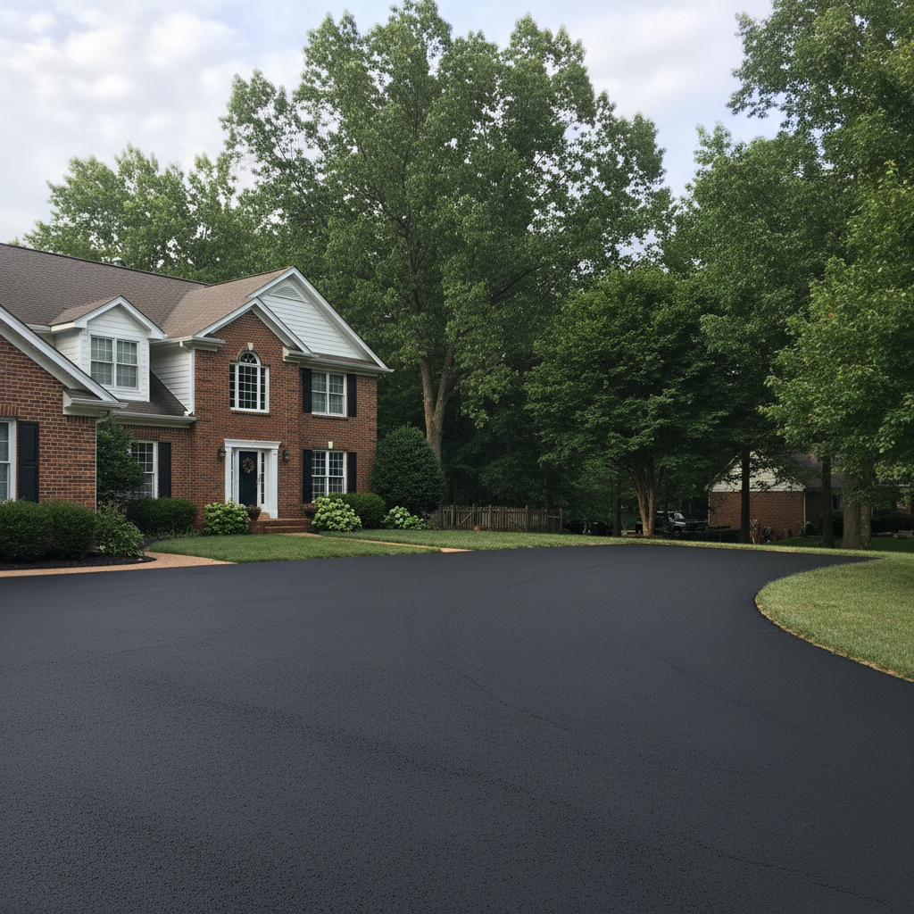 Completed slurry coating work at a residential property in Springfield, MO