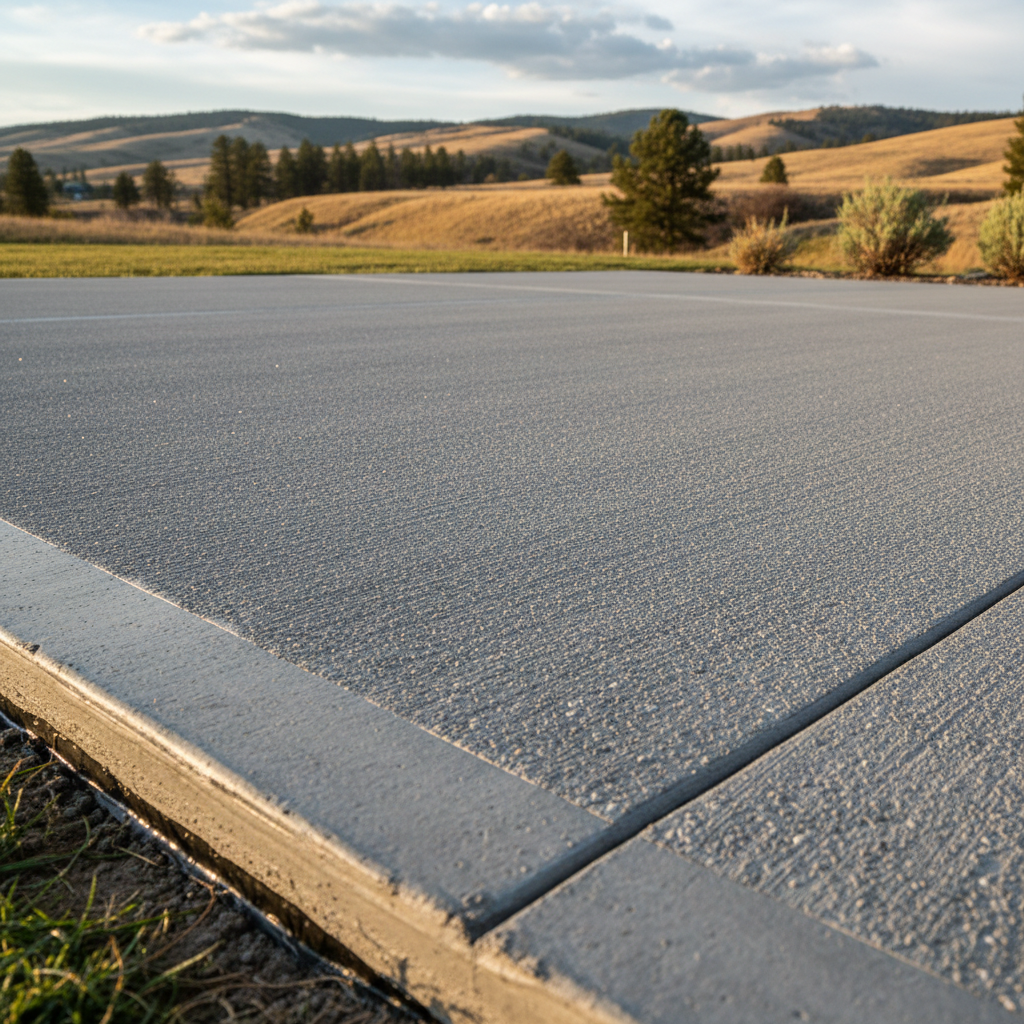 Completed concrete flatwork work at a residential property in Great Falls, MT